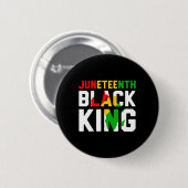 Awesome Juneteenth Black King Melanin Fathers Day Button (Vorne & Hinten)