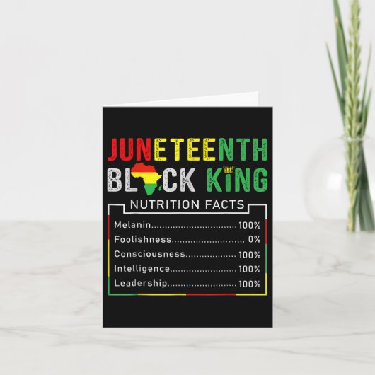 Awesome Juneteenth Black King Melanin Fathers Day Karte (Vorderseite)