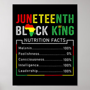 Awesome Juneteenth Black King Melanin Fathers Day Poster