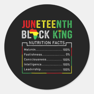 Awesome Juneteenth Black King Melanin Fathers Day Runder Aufkleber