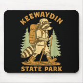 Awesome Keewaydin State Park, Ny Hiking Racoon Hik Mousepad (Vorne)