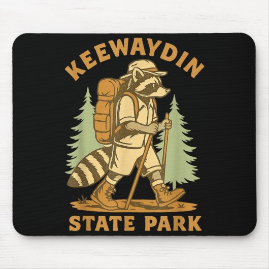 Awesome Keewaydin State Park, Ny Hiking Racoon Hik Mousepad (Vorne)