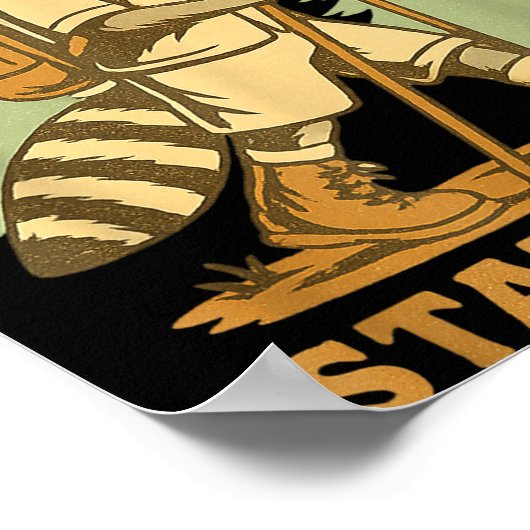 Awesome Keewaydin State Park, Ny Hiking Racoon Hik Poster (Ecke)