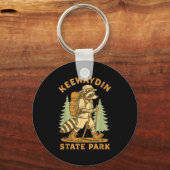Awesome Keewaydin State Park, Ny Hiking Racoon Hik Schlüsselanhänger (Vorderseite)