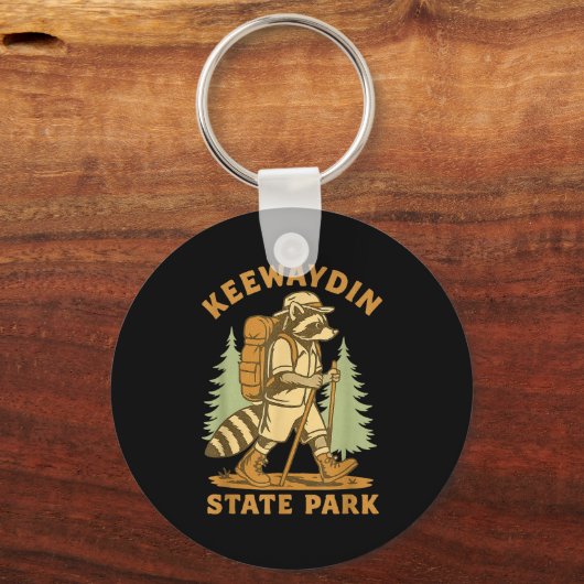 Awesome Keewaydin State Park, Ny Hiking Racoon Hik Schlüsselanhänger (Vorderseite)