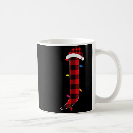 Awesome Letter J Initial Name Buffalo Plaid Christ Kaffeetasse (Rechts)