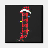 Awesome Letter J Initial Name Buffalo Plaid Christ Magnet (Vorne)