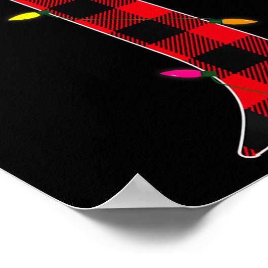 Awesome Letter J Initial Name Buffalo Plaid Christ Poster (Ecke)