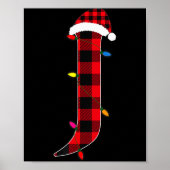 Awesome Letter J Initial Name Buffalo Plaid Christ Poster (Vorne)