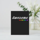 Awesome | LGBTQ+ Pride Postkarte (Stehend Vorderseite)