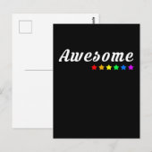 Awesome | LGBTQ+ Pride Postkarte (Vorne/Hinten)