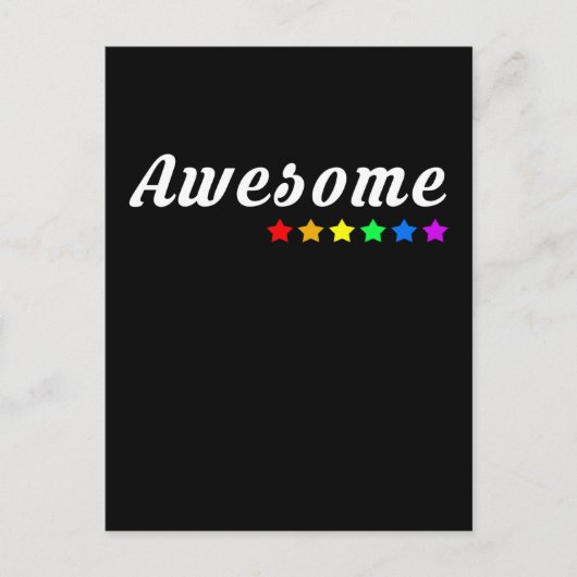 Awesome | LGBTQ+ Pride Postkarte (Vorderseite)