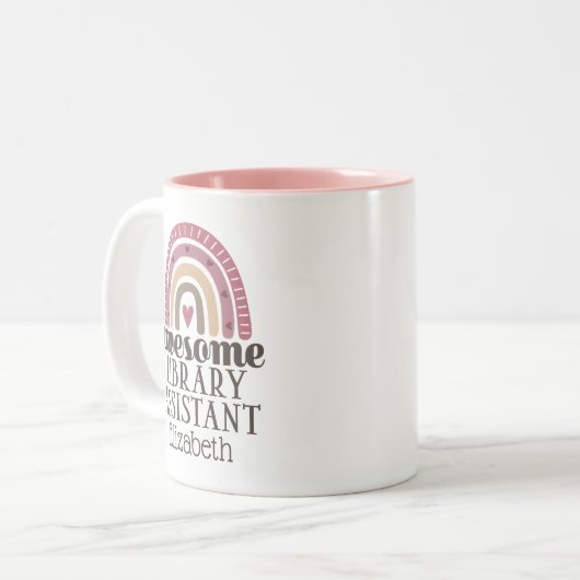 Awesome Library Zweifarbige Tasse (Vorderseite Links)