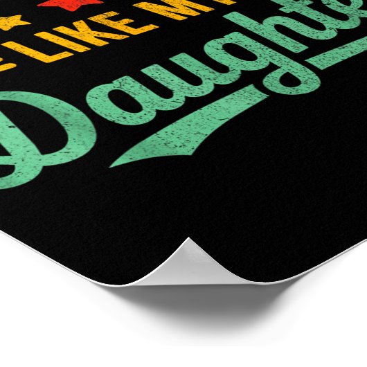 Awesome Like My Daughter Dad Men Funny Fathers Day Poster (Ecke)