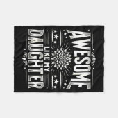 Awesome Like My Daughter For Dad Men Funny Fathers Fleecedecke (Vorderseite (Horizontal))