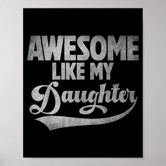 Awesome Like My Daughter For Dad Men Funny Fathers Poster (Vorne)