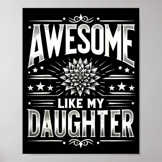 Awesome Like My Daughter For Dad Men Funny Fathers Poster (Vorne)