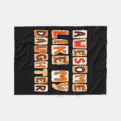 Awesome Like My Daughter For Men Dad Funny Fathers Fleecedecke (Vorderseite (Horizontal))