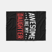 Awesome Like My Daughter Funny Dad Daddy Papa Mom Fleecedecke (Vorderseite (Horizontal))