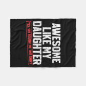 Awesome Like My Daughter Funny Dad Daddy Papa Mom Fleecedecke (Vorderseite (Horizontal))