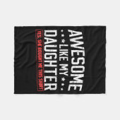 Awesome Like My Daughter Funny Dad Daddy Papa Mom Fleecedecke (Vorderseite (Horizontal))