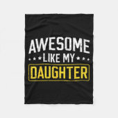 Awesome Like My Daughter Funny Dad Daddy Papa Mom Fleecedecke (Vorderseite)