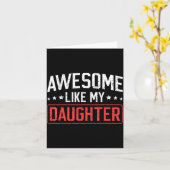 Awesome Like My Daughter Funny Dad Daddy Papa Mom Karte (Gelbe Blume)