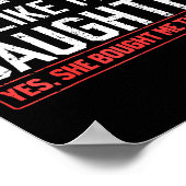 Awesome Like My Daughter Funny Dad Daddy Papa Mom Poster (Ecke)