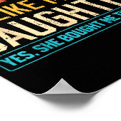 Awesome Like My Daughter Funny Dad Daddy Papa Mom Poster (Ecke)