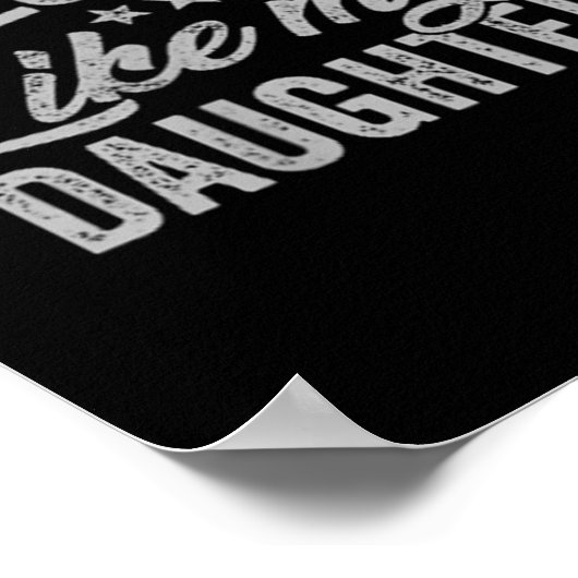Awesome Like My Daughter Funny Fathers Day Cket De Poster (Ecke)