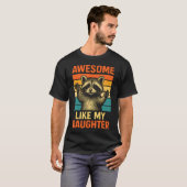 Awesome Like My Daughter Funny Fathers Day Dad Bir T-Shirt (Vorne ganz)