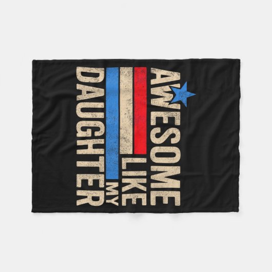 Awesome Like My Daughter Men Funny Fathers Day Dad Fleecedecke (Vorderseite (Horizontal))