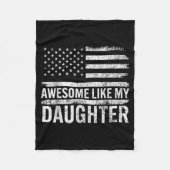 Awesome Like My Daughter Men Funny Fathers Day Dad Fleecedecke (Vorderseite)