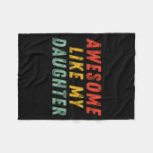 Awesome Like My Daughter Men Funny Fathers Day Dad Fleecedecke (Vorderseite (Horizontal))