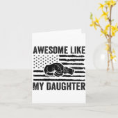 Awesome Like My Daughter Men Funny Fathers Day Dad Karte (Gelbe Blume)