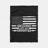Awesome Like My Daughter Men Funny Fleecedecke (Vorderseite)