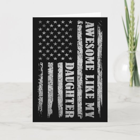 Awesome Like My Daughter Men Funny For Dad Fathers Karte (Vorderseite)