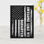 Awesome Like My Daughter Men Funny For Dad Fathers Karte (Gelbe Blume)