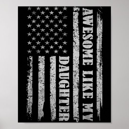 Awesome Like My Daughter Men Funny For Dad Fathers Poster (Vorne)