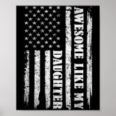 Awesome Like My Daughter Men Funny For Dad Fathers Poster (Vorne)