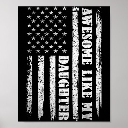 Awesome Like My Daughter Men Funny For Dad Fathers Poster (Vorne)