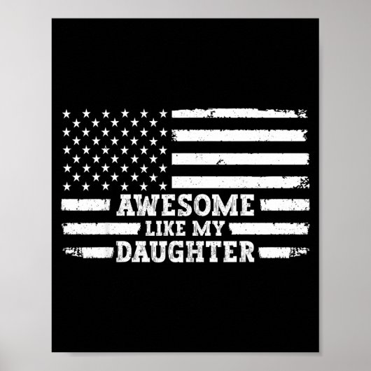Awesome Like My Daughter Men Funny  Poster (Vorne)