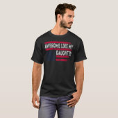 Awesome Like My Daughter Retro Father s Day USA F T-Shirt (Vorne ganz)