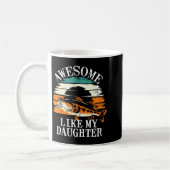 Awesome Like My Daughter Retro Fishing Dad Funny F Kaffeetasse (Links)