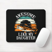 Awesome Like My Daughter Retro Fishing Dad Funny F Mousepad (Mit Mouse)