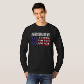 Awesome Like My Daughter US Flag Fathers Day 4th o T-Shirt (Vorne ganz)