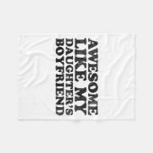 Awesome Like My Daughters Boyfriend Funny Mom Dad Fleecedecke (Vorderseite (Horizontal))