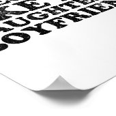 Awesome Like My Daughters Boyfriend Funny Mom Dad Poster (Ecke)