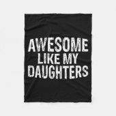 Awesome Like My Daughters Fathers Day Birthday Chr Fleecedecke (Vorderseite)