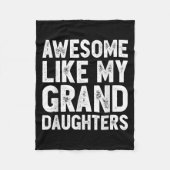 Awesome Like My Grand Daughters Funny Father's Day Fleecedecke (Vorderseite)
